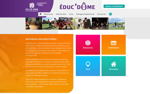EducDome - Page d'accueil